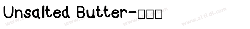 Unsalted Butter字体转换